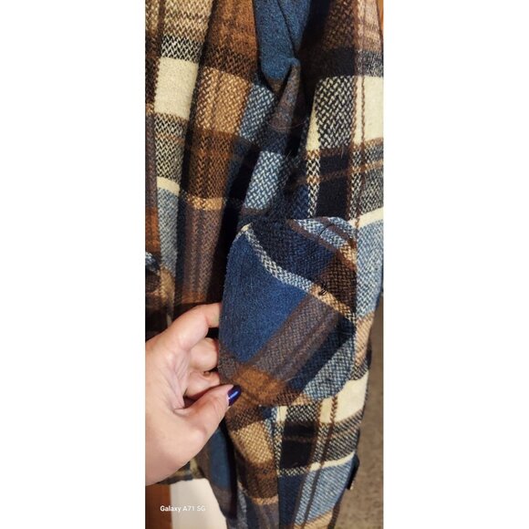 Urban Republic Collection Plaid Vintage Coat Winter Size M Womens Christmas - Picture 12 of 15